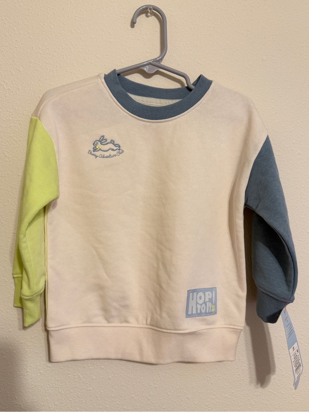 Cat & Jack NWT Toddler 2T Bunny Colorblock Sweatshirt Striped Jogger Set